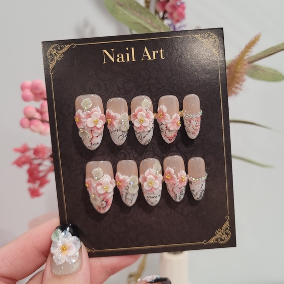 Other - GLAM- Letter To You Floral Press On nails